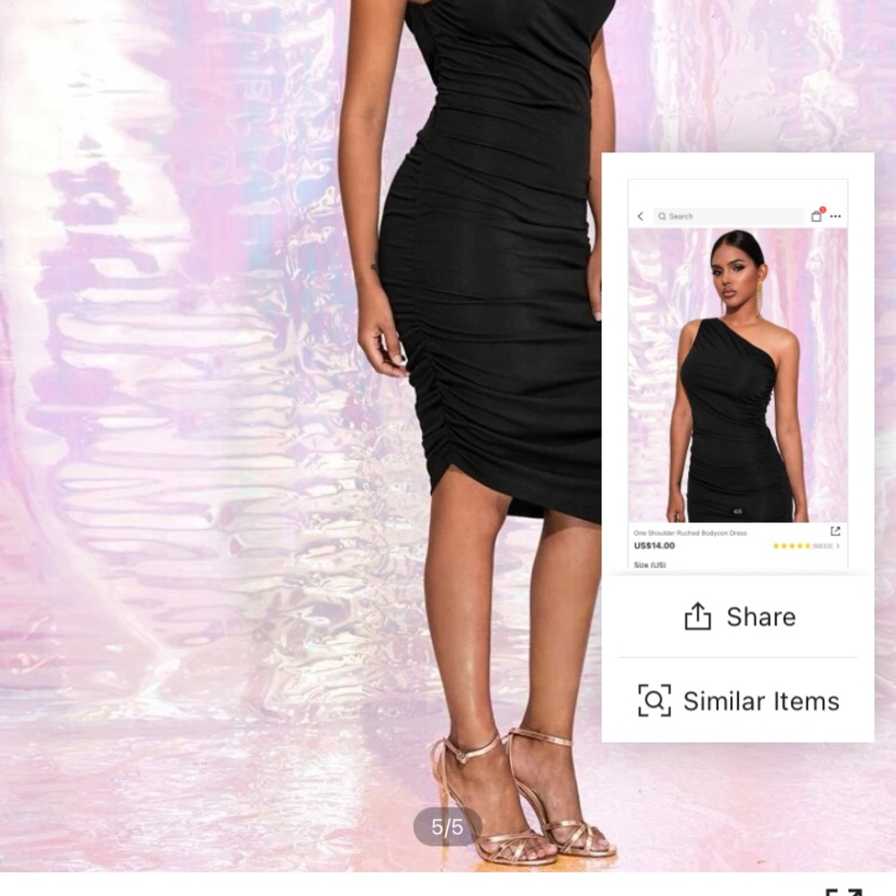 Shein black classic dress